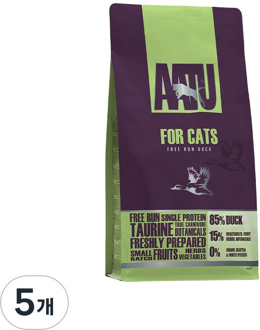 아투 캣 건식사료, 오리, 1kg, 5개
