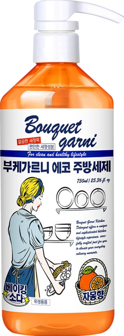 부케가르니 에코 주방세제 자몽향, 750ml, 1개