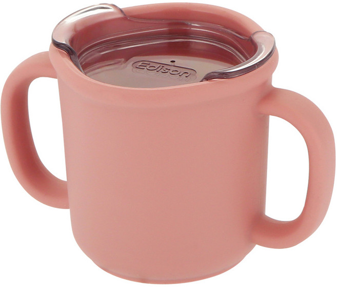 에디슨 국산 프리미엄 실리콘 트레이닝 컵, 핑크, 1개, 200ml