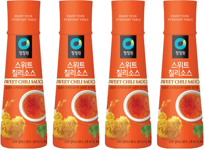 대상 청정원 스위트칠리소스, 4개, 365g