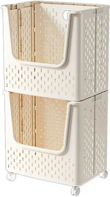 橡合杉 家用可折疊多功能收納筐 洗衣籃 浴室可移動手提大容量臟衣籃, 奶油黃