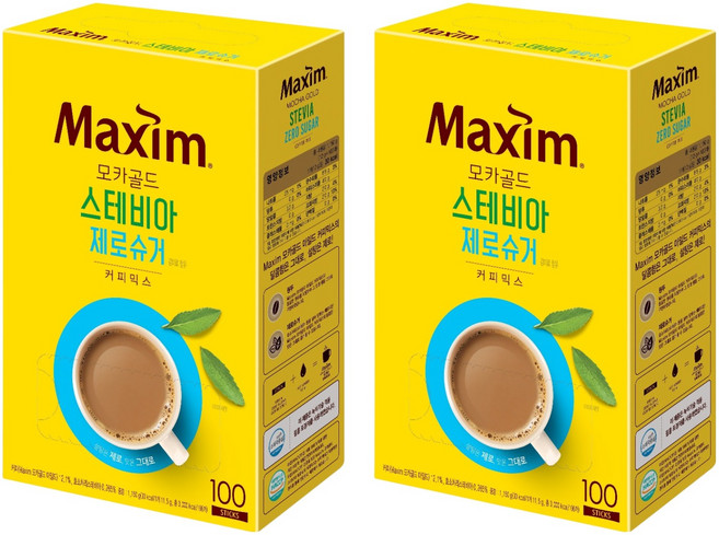 맥심 모카골드 커피믹스 제로슈거, 11.5g, 100개입, 2개