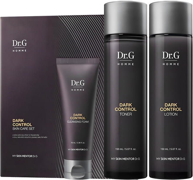 닥터지 옴므 다크 컨트롤 토너 150ml + 로션 150ml + 클렌징폼 70ml 세트, 1세트