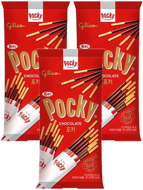 포키 초콜릿 6p, 151g, 3개