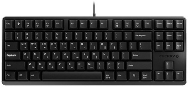 CHERRY 機械式有線無線鍵盤, 黑色, G80-3000S TKL RGB, 茶軸