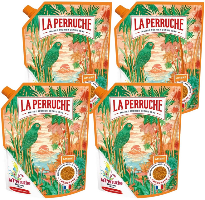 la Perruche 鸚鵡牌 純蔗關達方糖, 750g, 4個