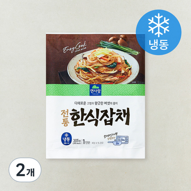 면사랑 전통 한식 잡채 1인분 (냉동), 305g, 2개