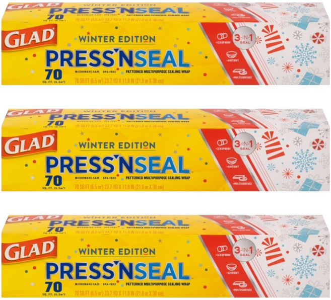 GLAD 佳能 神奇保鮮膜 假日限定版 30cm x 21.6m, Holiday特別版, 3個