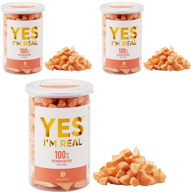 골드로니 예스아임리얼 눈코반짝 강아지 간식, 당근, 35g, 3개