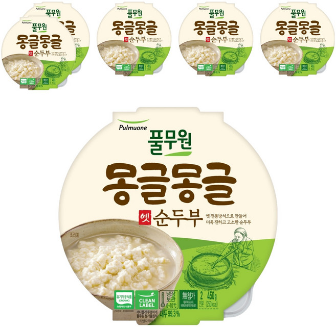 풀무원 몽글몽글 옛 순두부, 450g, 6개