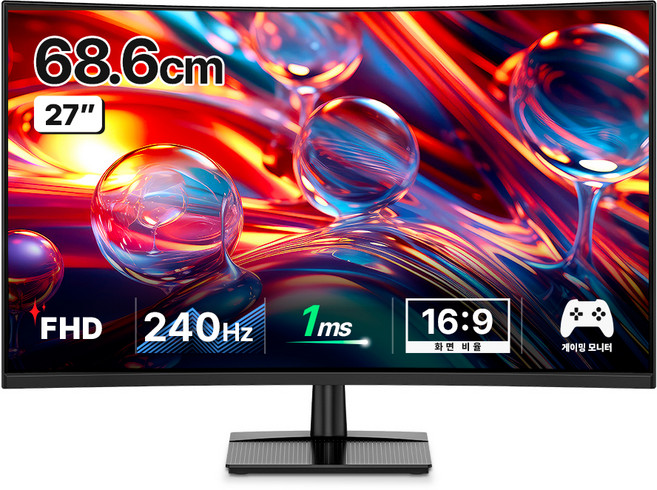 한성컴퓨터 FHD 240Hz 게이밍 커브드 모니터, 68.6cm, TFG27F24V2(무결점)
