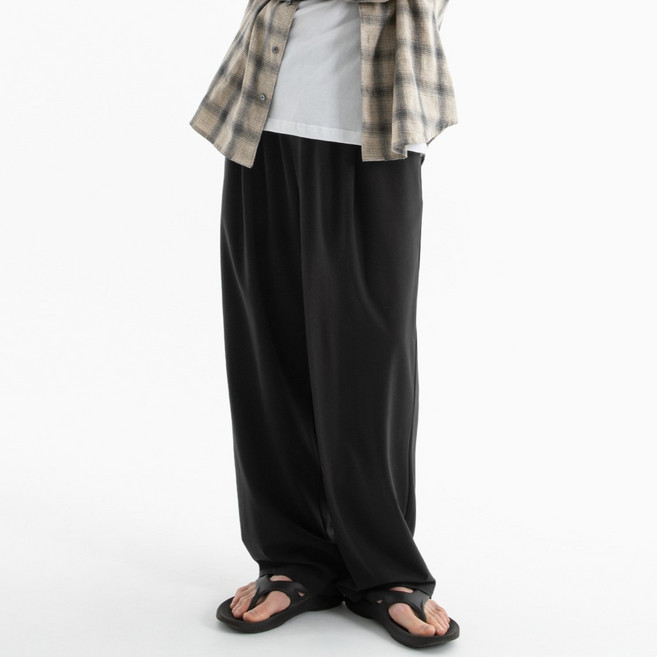 유니온스튜디오 원턱 와이드 밴딩 슬랙스 팬츠 UI2WSP