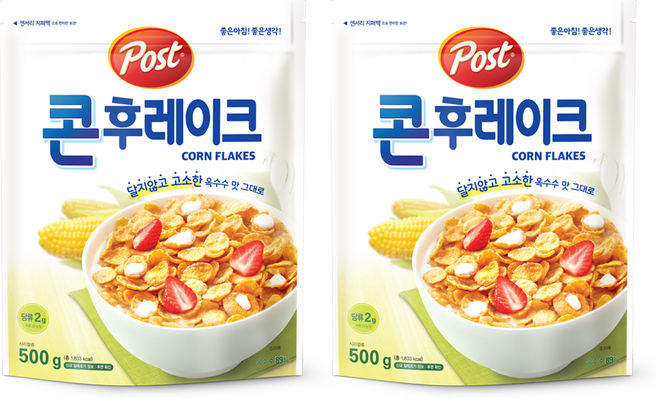 포스트 콘후레이크 시리얼, 500g, 2개