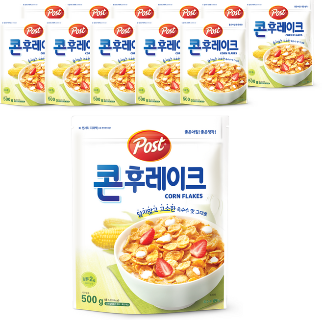 포스트 콘후레이크 시리얼, 500g, 12개