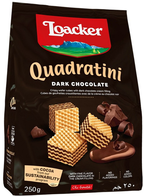 로아커 웨하스 콰드라티니 다크초콜릿, 250g, 1개