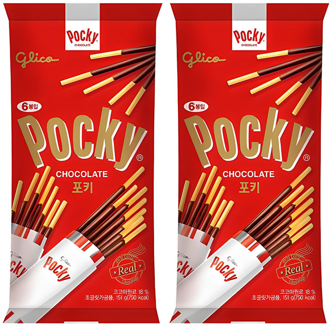 포키 초콜릿 6p, 151g, 2개