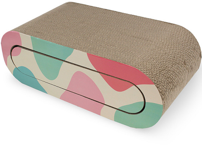 에스엠펫 채움 고양이 3D 팝업 평판형 스크래쳐, 혼합색상, 1개