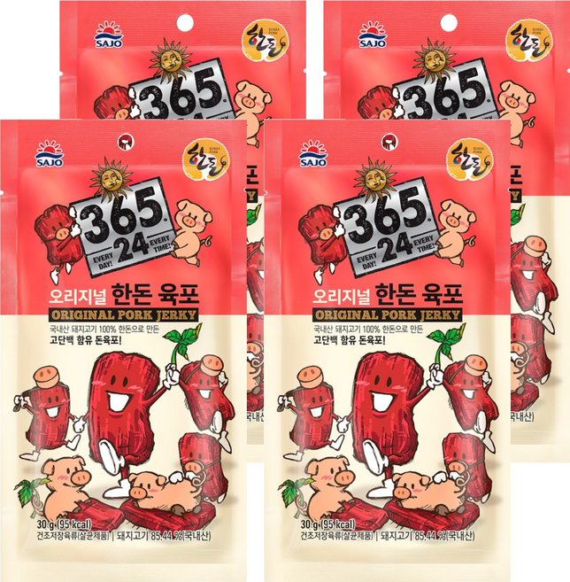 사조 오리지널 한돈 육포, 30g, 3개