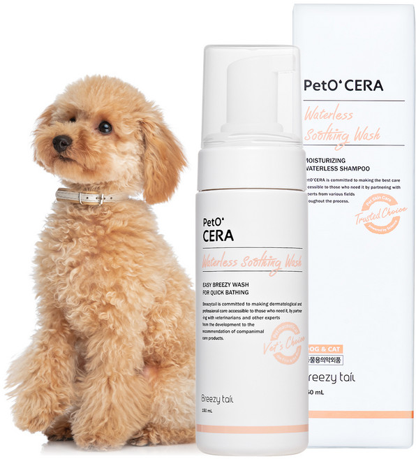 페토세라 반려동물 저자극 자연유래 산책용 워터리스 발샴푸, 150ml, 1개