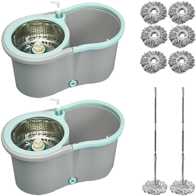예밀 스텔라 세척 탈수통 + 밀대봉 + 극세사걸레 4p, 2세트