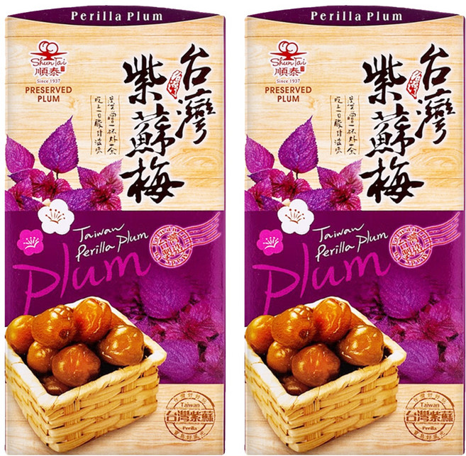 順泰 台灣紫蘇梅, 400g, 2盒