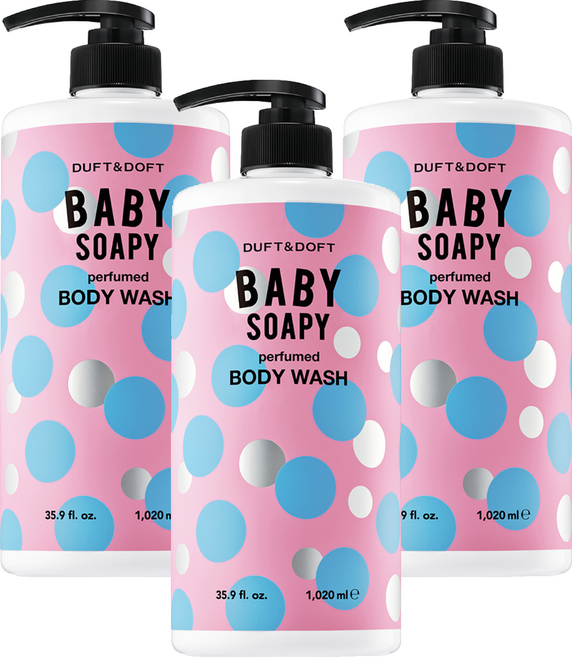더프트앤도프트 퍼퓸드 바디워시 베이비소피, 1.02L, 3개