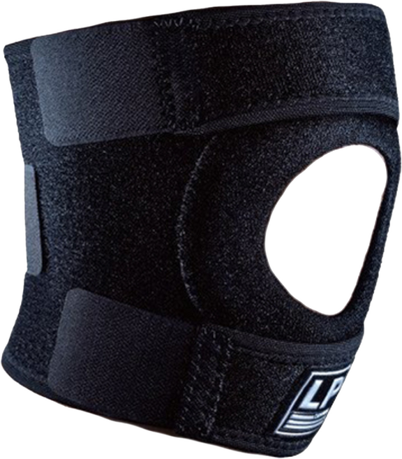 LP SUPPORT 高透氣調整型護膝, 1個, 黑色
