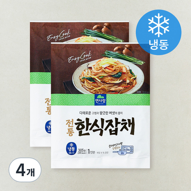 면사랑 전통 한식잡채 (냉동), 305g, 4개