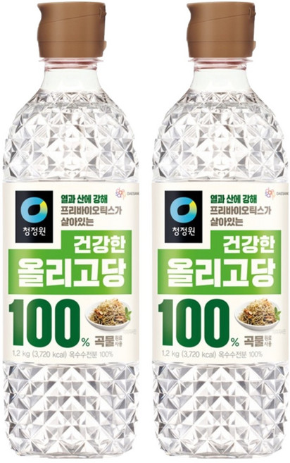 청정원 건강한 올리고당, 1.2kg, 2개