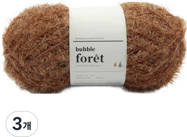 브랜드얀 버블포레 수세미실, 36 달고나, 3개