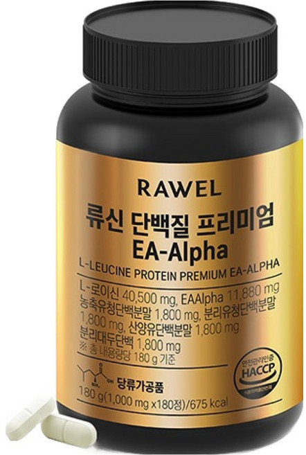 로엘 류신 단백질 프리미엄 EA-Alpha, 180g, 1개, 180정, 180정