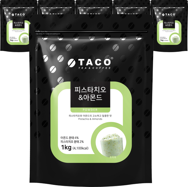 타코 피스타치오&아몬드 파우더, 1kg, 1개입, 6개