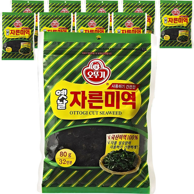 오뚜기옛날 자른미역, 80g, 10개