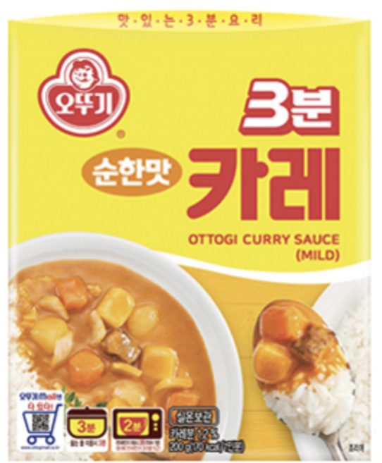 오뚜기3분 카레 순한맛, 200g, 1개