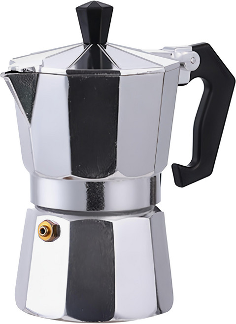 經典義式品味摩卡壺 100ml, 1個, 銀色