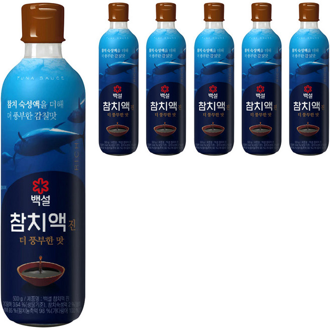 백설 참치액 진, 500g, 6개