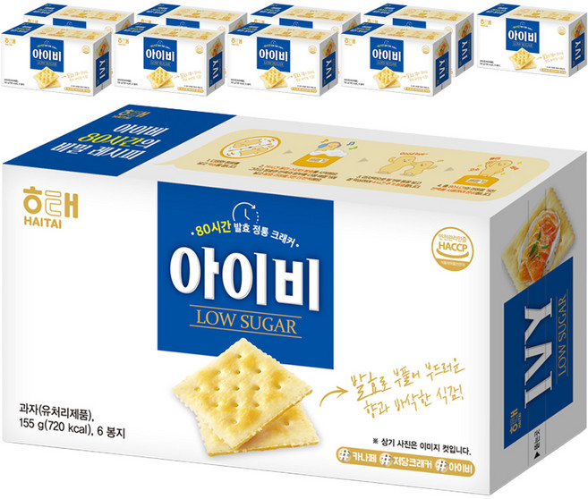 해태제과 아이비 크래커, 155g, 10개