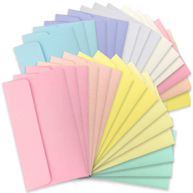 투영디자인 파스텔 편지봉투&용돈봉투, 랜덤 발송, 30개