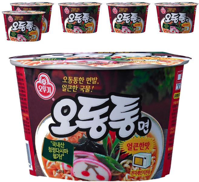 오뚜기 오동통면 용기 100g, 6개