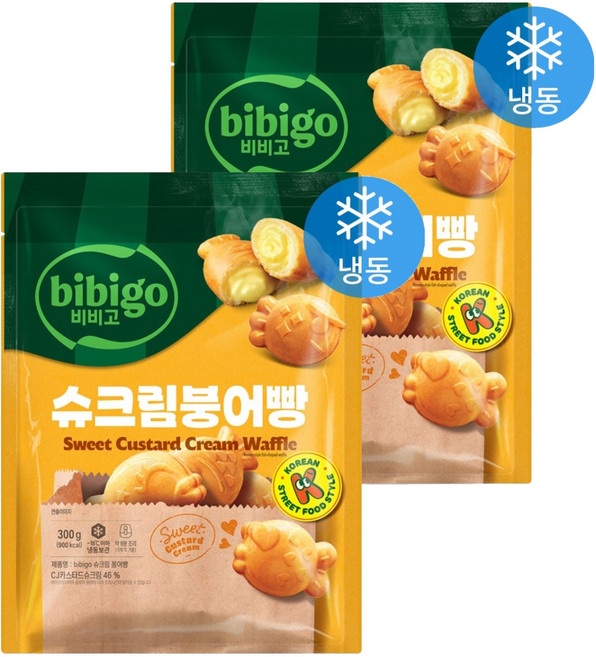 비비고 슈크림 붕어빵 (냉동), 300g, 2개