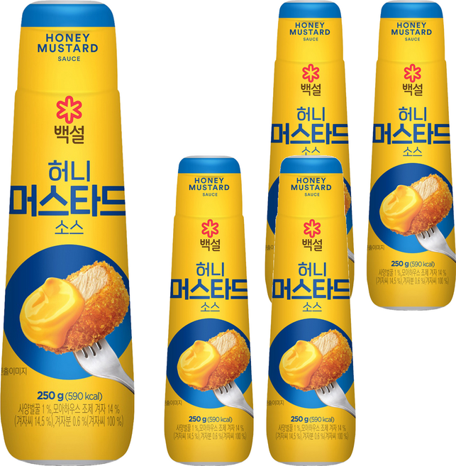 백설 허니머스터드 소스, 250g, 5개