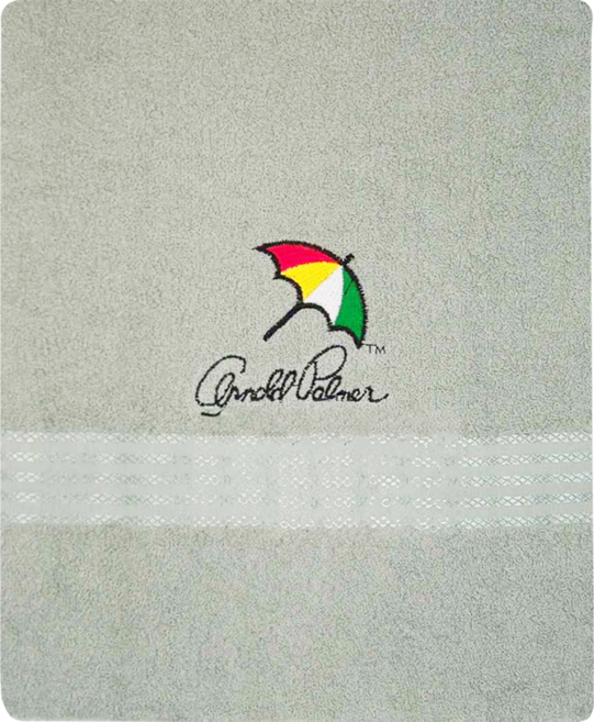 Arnold Palmer 雨傘牌 亮晶緞紋浴巾 棉紗 AP290 70 x 138cm, 綠色, 1條