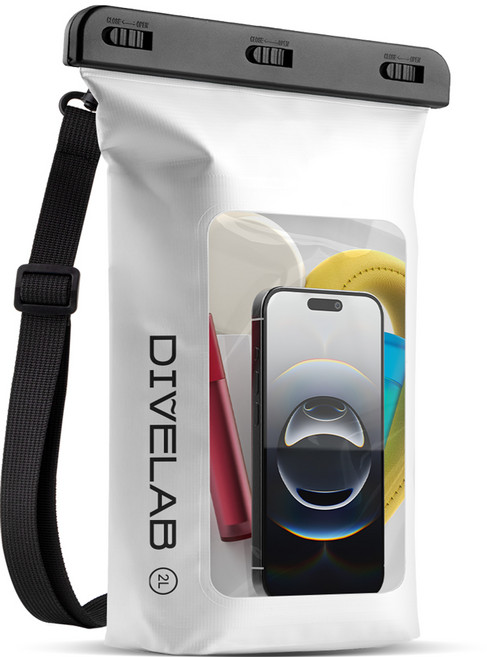 아이몰 DIVELAB 스마트폰 방수팩 3단 잠금 터치 드라이백, 1개, 화이트