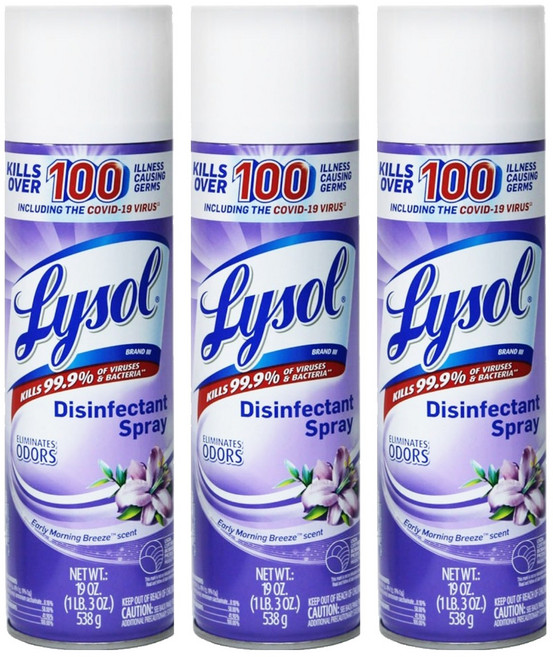 Lysol 來舒 消臭清新噴霧 清晨微風, 538g, 3瓶