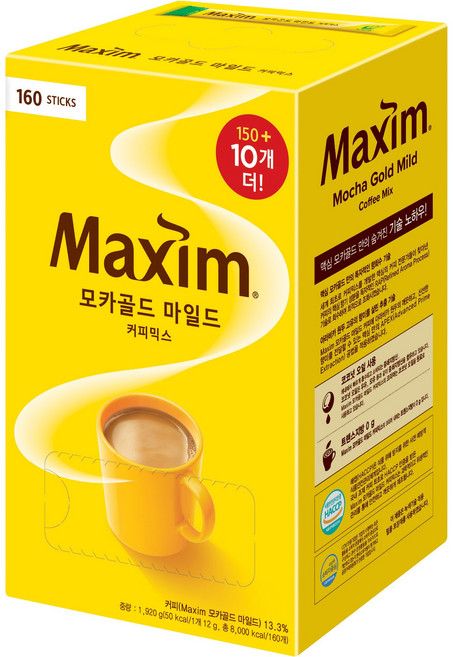 맥심 모카골드 마일드 커피믹스, 12g, 160개입, 1개