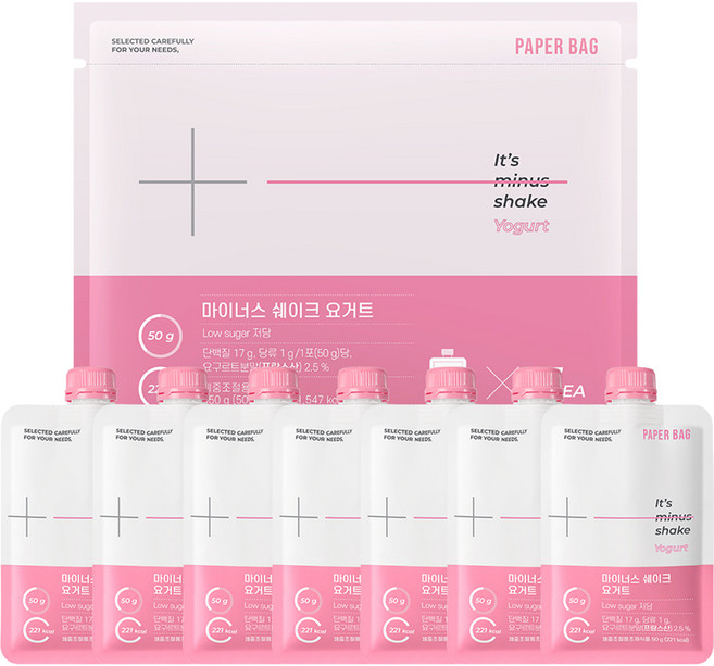페이퍼백 마이너스 쉐이크 요거트 7p, 1개, 350g