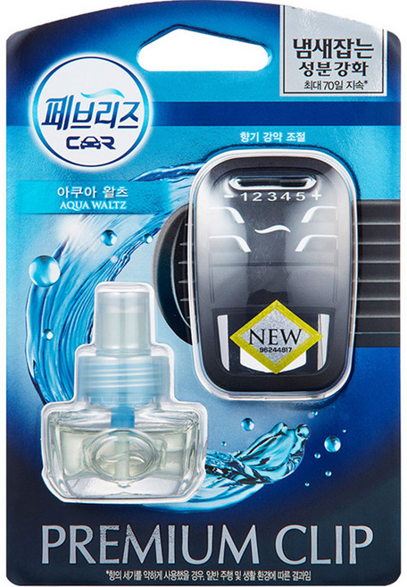 페브리즈 프리미엄 차량용 방향제 7ml 본품, 1개, 아쿠아 왈츠