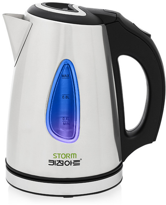 키친아트 라팔 스톰 무선주전자, 1.2L, 실버, DIEK-GF08PP