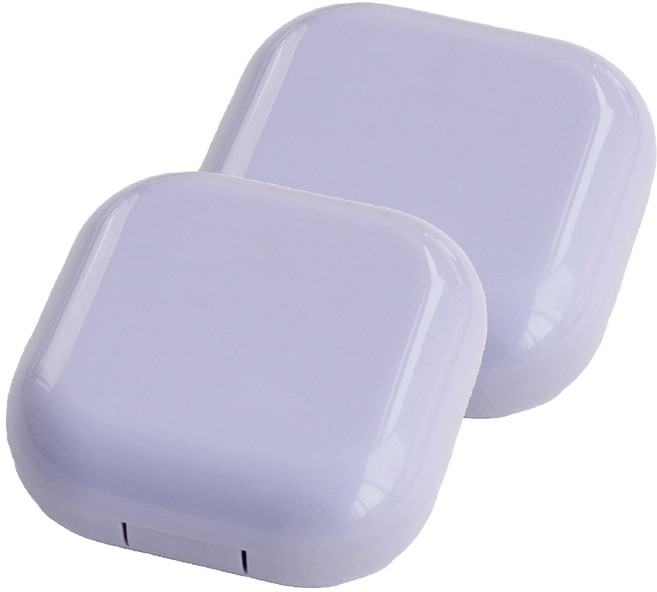 라피던트 파스텔 팩트 거울 케이스 + 렌즈통 + 집게 + 흡착봉 세트, 보라, 2세트