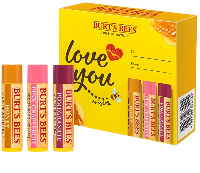 버츠비 러브유 립밤 선물세트, 허니 + 자몽 + 석류, 12.75g, 1개 - 쿠팡
